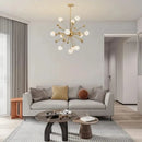 Axyaa Nordic Dandelion Pendant Light, Gold Plated Iron, Creative Living Room Lighting