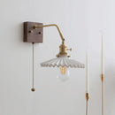 Axyaa Nordic LED Wall Sconce Pull Chain Switch Mirror Light Fixtures