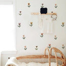 Axyaa Waffle Tulip Wall Stickers Floral Flowers Decals Modern Cartoon Decor