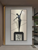 Abstract Figure Luminous Interior Canvas Painting Wall Lamps by Axyaa