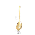 Axyaa Stainless Steel Serving Spoon Colander - Wide-mouthed, Catering Quality