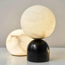 White Marble Floor Lamp by Axyaa: Minimalist Living Room & Bedroom Lighting Fixtures