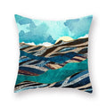 Axyaa Gold Mountains Geometric Sun Moon Cushion Cases- Home Decor Almofadas