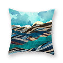 Axyaa Gold Mountains Geometric Sun Moon Cushion Cases- Home Decor Almofadas