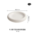 Axyaa White Ceramic Double Layer Plate for Molecular Cuisine and Desserts
