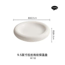 Axyaa White Ceramic Double Layer Plate for Molecular Cuisine and Desserts