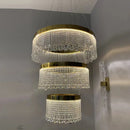 Axyaa Luxury Crystal LED Chandelier for Living Room, Modern Design Bedroom Fixture