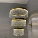 Axyaa Modern Crystal LED Chandelier for Living Room Dining Luxury Ceiling Pendant Lamp