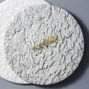 Axyaa Rock Pattern Dinner Plate Matt White French Ceramic Tableware