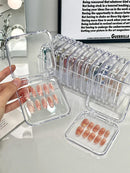 Axyaa Acrylic Clear Press On Nail Tips Organizer Display Manicure Box