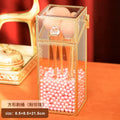 Axyaa Glass Makeup Brush Holder & Organizer: Cosmetic Desk Container for Lipstick, Eyebrow Pencil