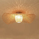 Axyaa Bamboo Weave Pendant Lamp: Creative Chinese Art Chandelier for Home, Restaurant, or Staircase