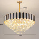 Axyaa Crystal Chandelier Pendant Light for Living Room Bedroom Ceiling Lighting