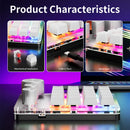 Axyaa Mechanical Keyboard with Knob Volume Button, 3 Modes & Macro Gaming