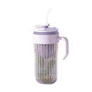 Axyaa Large Capacity Glass Sports Water Bottle with Straw for Summer Outdoor Activities