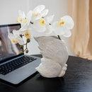 Axyaa Nordic White Floral Ceramic Vase - Ins Style High End Floral Ware