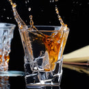 Axya Crystal Wine Glass Set - European Style Whiskey Glass for Home and Bar