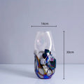 Axyaa Gradient Glass Vase for Floral Arrangements and Home Decor