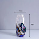 Axyaa Gradient Glass Vase for Floral Arrangements and Home Decor