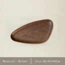 Axyaa Black Walnut Wood Tray: Japanese Style Dessert & Coffee Saucer