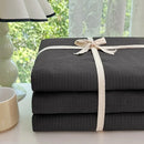 Axyaa Wrinkle Yarn Bedding Set: Duvet Cover, Pillowcase, Sheet Set for Twin King