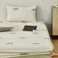 Axyaa Cotton Fitted Sheet, Fashion Stripe Design, Skin-Friendly, 180*200*30cm