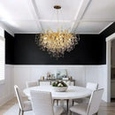 Axyaa Crystal LED Ceiling Chandelier for Luxury Living Room, Bedroom, and Restaurant