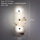 Axyaa Copper Marble LED Wall Lamp: Luxury Lighting Sconce for Bedroom, Living Room.