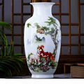 Axyaa Chinese Ceramic Vase Ornaments for Office, Home, Store Decor & Furnishing