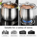 Axyaa Stainless Steel Large Capacity Soup Pot for Induction Gas Stove