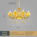 Axyaa Jade Crystal Chandelier: Luxury Marble Living Room Pendant Light