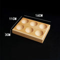 Axyaa Solid Wood Egg Holder | Handmade Breakfast Storage Box | Creative Four or Six Grid