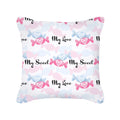 Axyaa Happy Valentine's Day Pink Pillowcase - Cute Square Cushion Cover