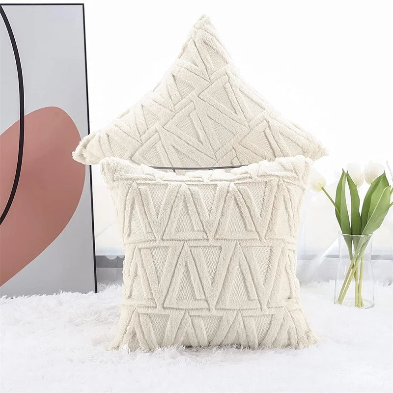 Axyaa Soft Plush Cushion Cover Set for Autumn Home Decor