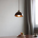 Axyaa Walnut Wood Hanging Lamp Industrial Vintage LED Pendant Light