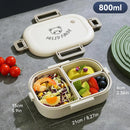 Axyaa 3-Compartment Bento Lunch Box: Leak-proof, Microwave Safe
