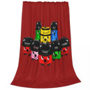 Axyaa Retro Anime Knitted Blanket Coral Fleece Soft Throw for Car Sofa Bedroom