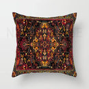 Axyaa Red Plush Moroccan Ethnic Sofa Cushion Cover -  Customizable 40x40 50x50 60x60