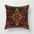 Axyaa Red Moroccan Short Plush Ethnic Style Cushion Cover for Home Decoration