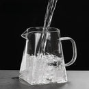 Axyaa Clear Glass Fair Cup with Handle & Strainer for Chinese Tea Brewing