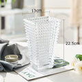 Axyaa Crystal Glass Vase for Flowers Desk Decoration