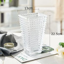 Axyaa Crystal Glass Vase for Flowers Desk Decoration