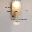 Axyaa Yellow Travertine White Iron Up Down Rotate LED Wall Light