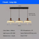 Axyaa Retro Walnut Pendant Light for Restaurant Bedroom Bar Study Room