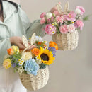 Wicker Basket Organizer by Axyaa: Stylish Storage for Home Decor, Picnics & Plants