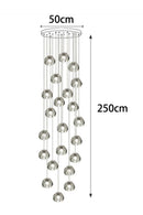 Axyaa Crystal Chandeliers: Modern LED Hanging Ceiling Lamp for Living Room Indoor Lighting