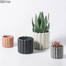 Axyaa Geometric Stone Pattern Ceramic Flowerpot for Bonsai and Succulents