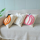 Axyaa Halloween Pumpkin Embroidered Cushion Cover 45x45cm Bow Decoration