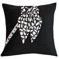 Axyaa Day of The Dead Lace Pillow Cover - Halloween Decor Pillowcase