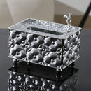 Axyaa Jacquard Tissue Box Organizer Napkin Case for Light Luxury Home Décor